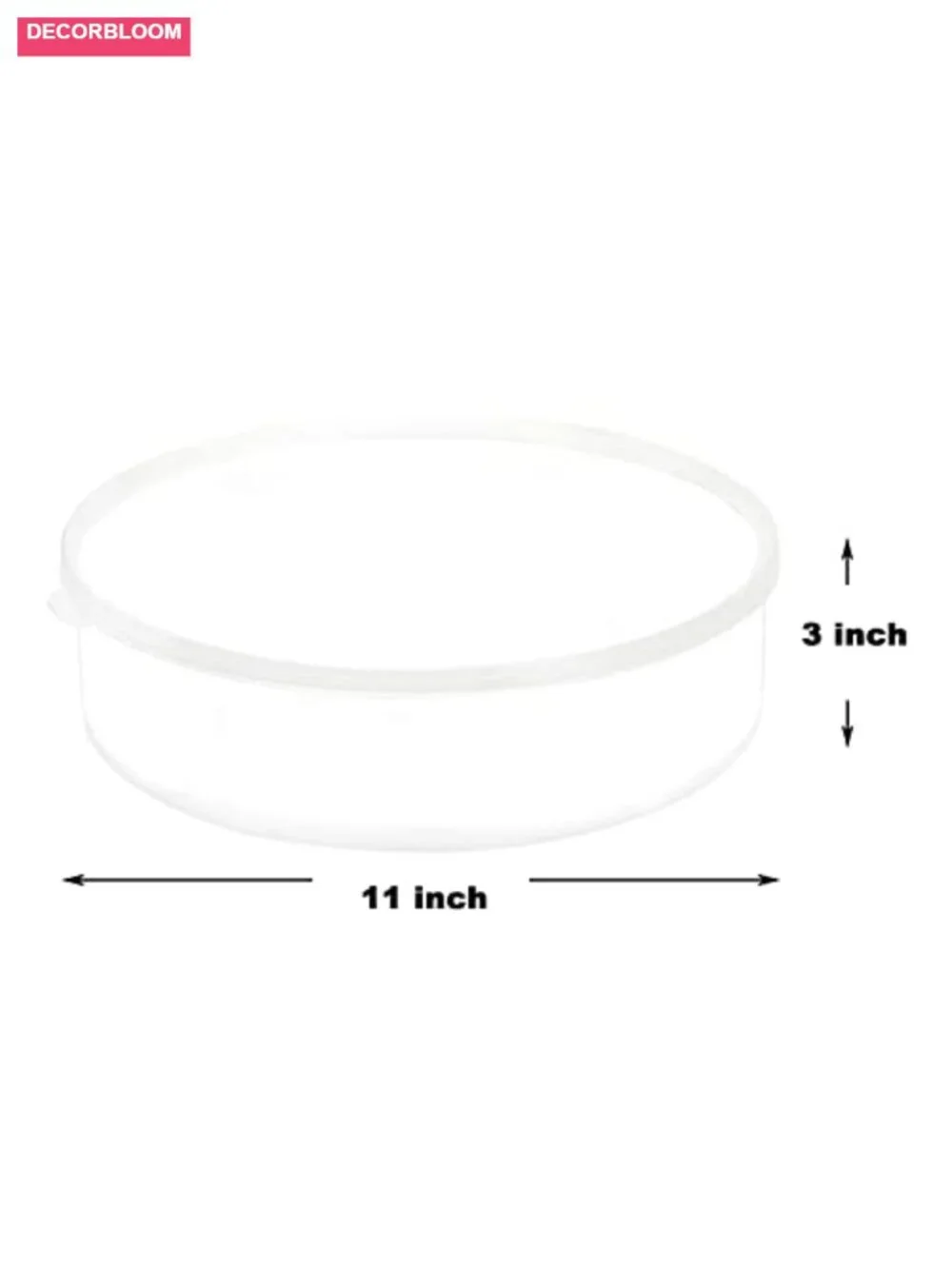 Clear Round Pie Container with Lid, 11 Inch, BPA Free Plastic, Fresh Keeper